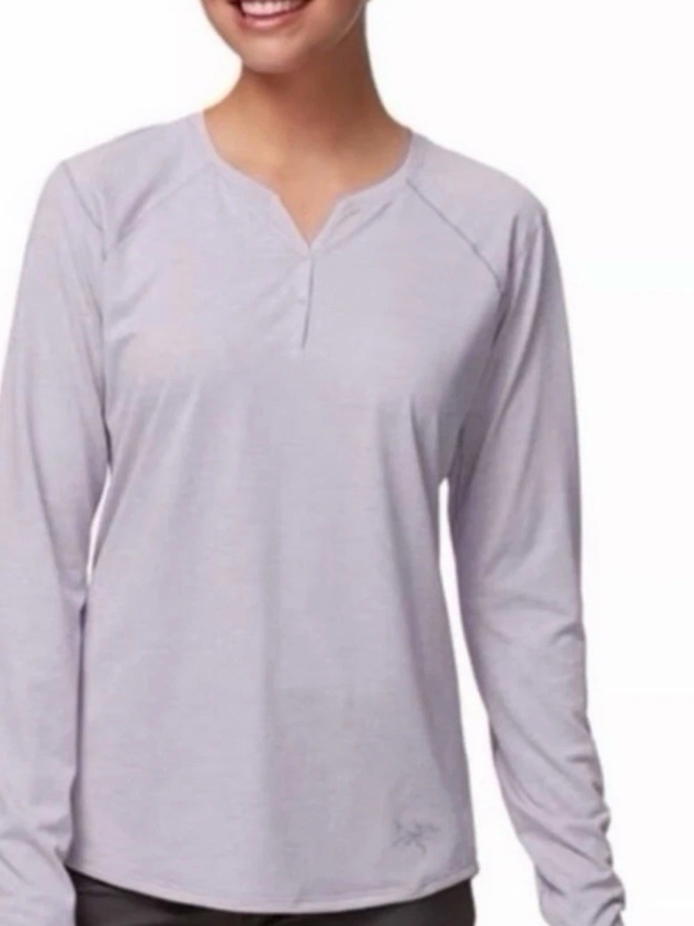 💜 Arc’teryx Kadem Henley Long Sleeve Hiking Top Small Light Purple Performance